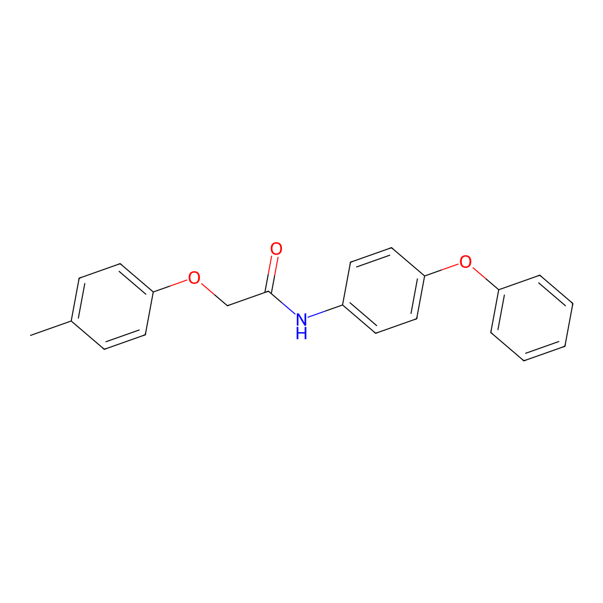 2-(4-methylphenoxy)-N-(4-phenoxyphenyl)acetamide molecular structure, CAS 328026-68-2