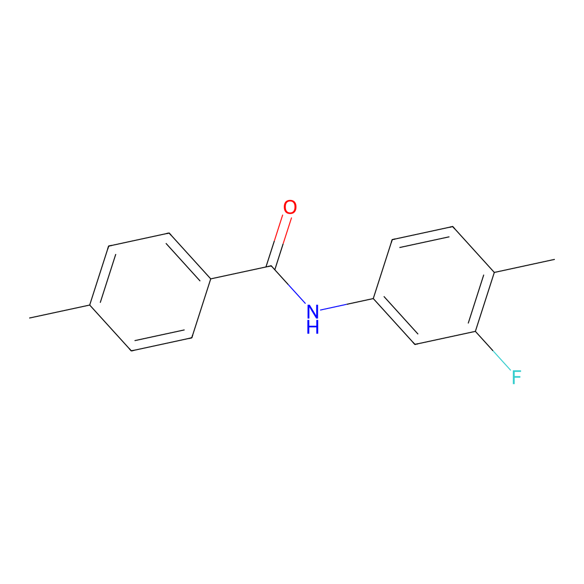 N-(3-fluoro-4-methylphenyl)-4-methylbenzamide molecular structure, CAS 328026-91-1