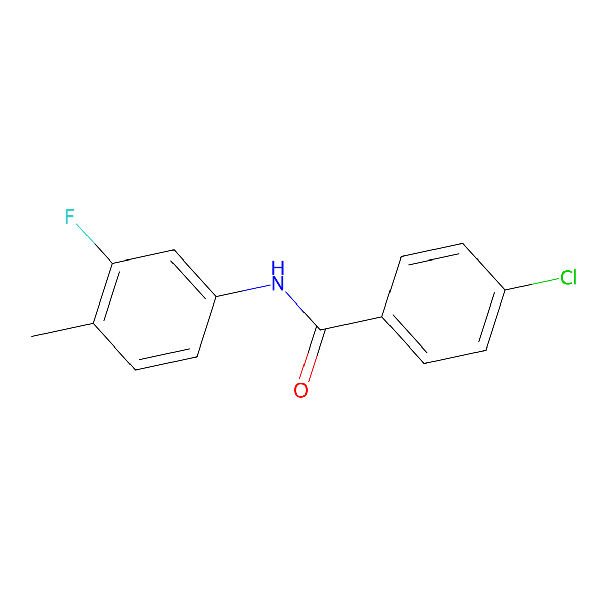4-chloro-N-(3-fluoro-4-methylphenyl)benzamide molecular structure, CAS 328026-95-5