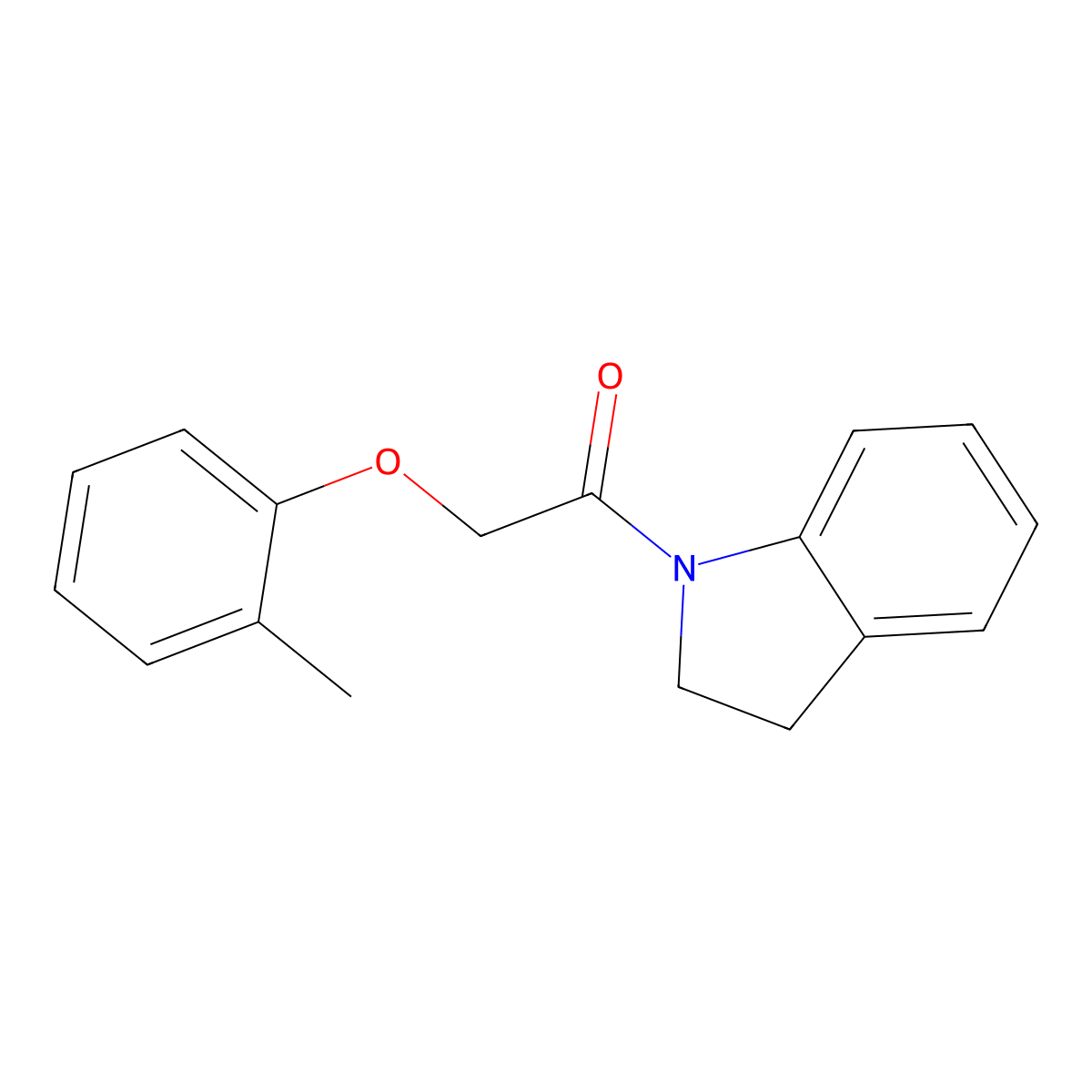 1-[(2-Methylphenoxy)acetyl]indoline molecular structure, CAS 328027-06-1