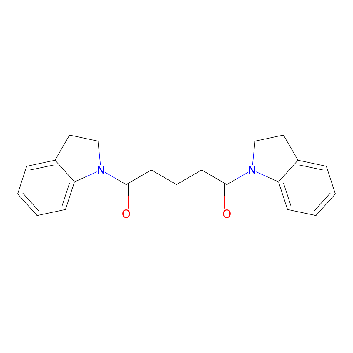 1,5-Bis(2,3-dihydroindol-1-yl)pentane-1,5-dione molecular structure, CAS 328027-21-0
