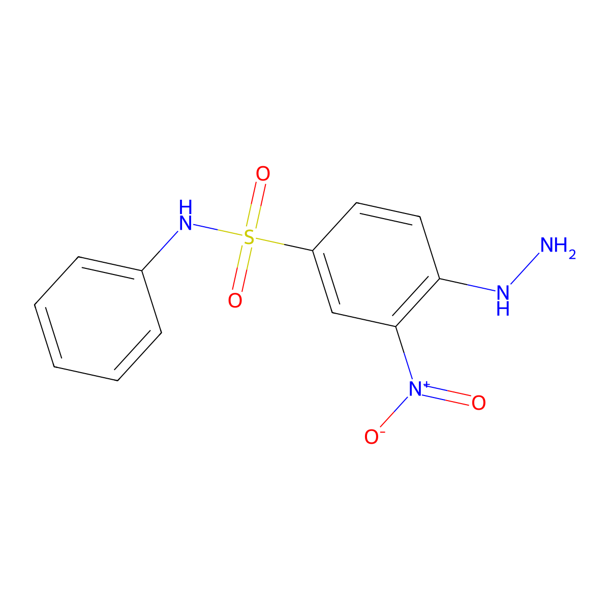 4-hydrazinyl-3-nitro-N-phenylbenzene-1-sulfonamide molecular structure, CAS 328027-56-1