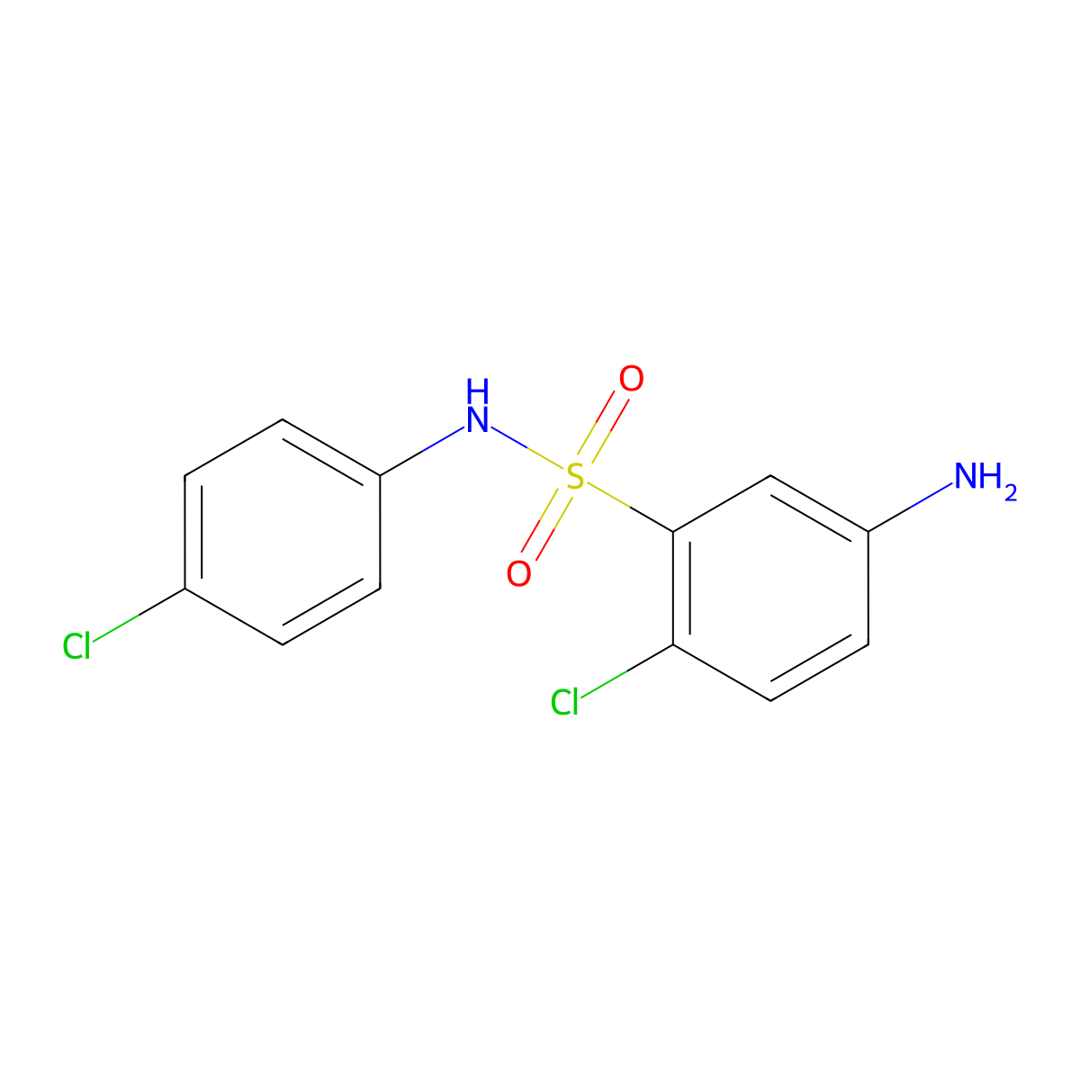 5-Amino-2-chloro-N-(4-chloro-phenyl)-benzenesulfonamide molecular structure, CAS 328028-10-0