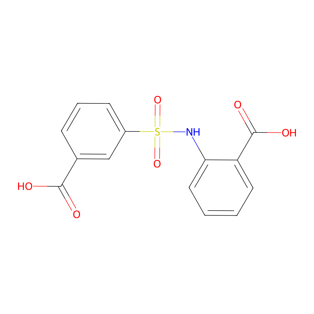 3-[(2-carboxyphenyl)sulfamoyl]benzoic Acid molecular structure, CAS 328028-15-5
