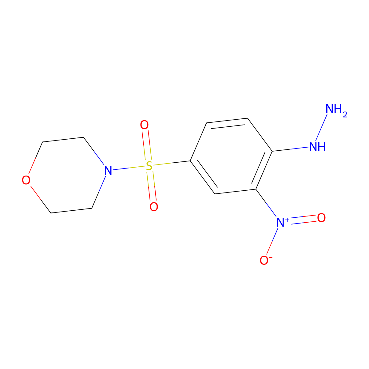 4-(4-Hydrazinyl-3-nitrobenzenesulfonyl)morpholine molecular structure, CAS 328028-19-9