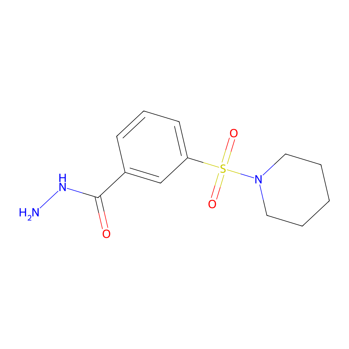 3-(Piperidine-1-sulfonyl)benzohydrazide molecular structure, CAS 328028-20-2