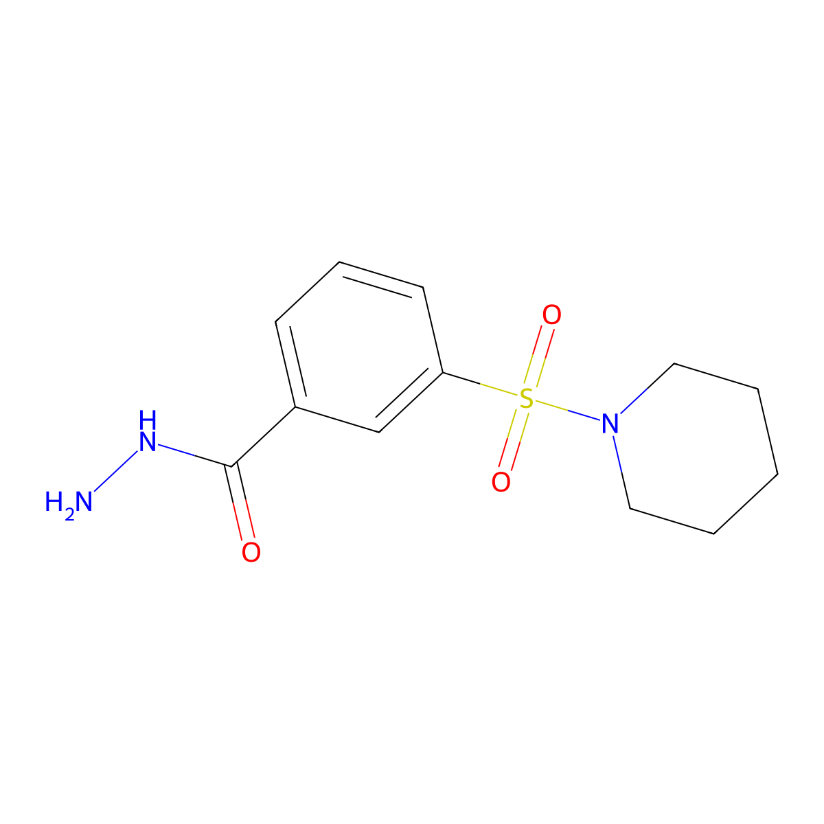 3-(Piperidine-1-sulfonyl)benzohydrazide molecular structure, CAS 328028-20-2
