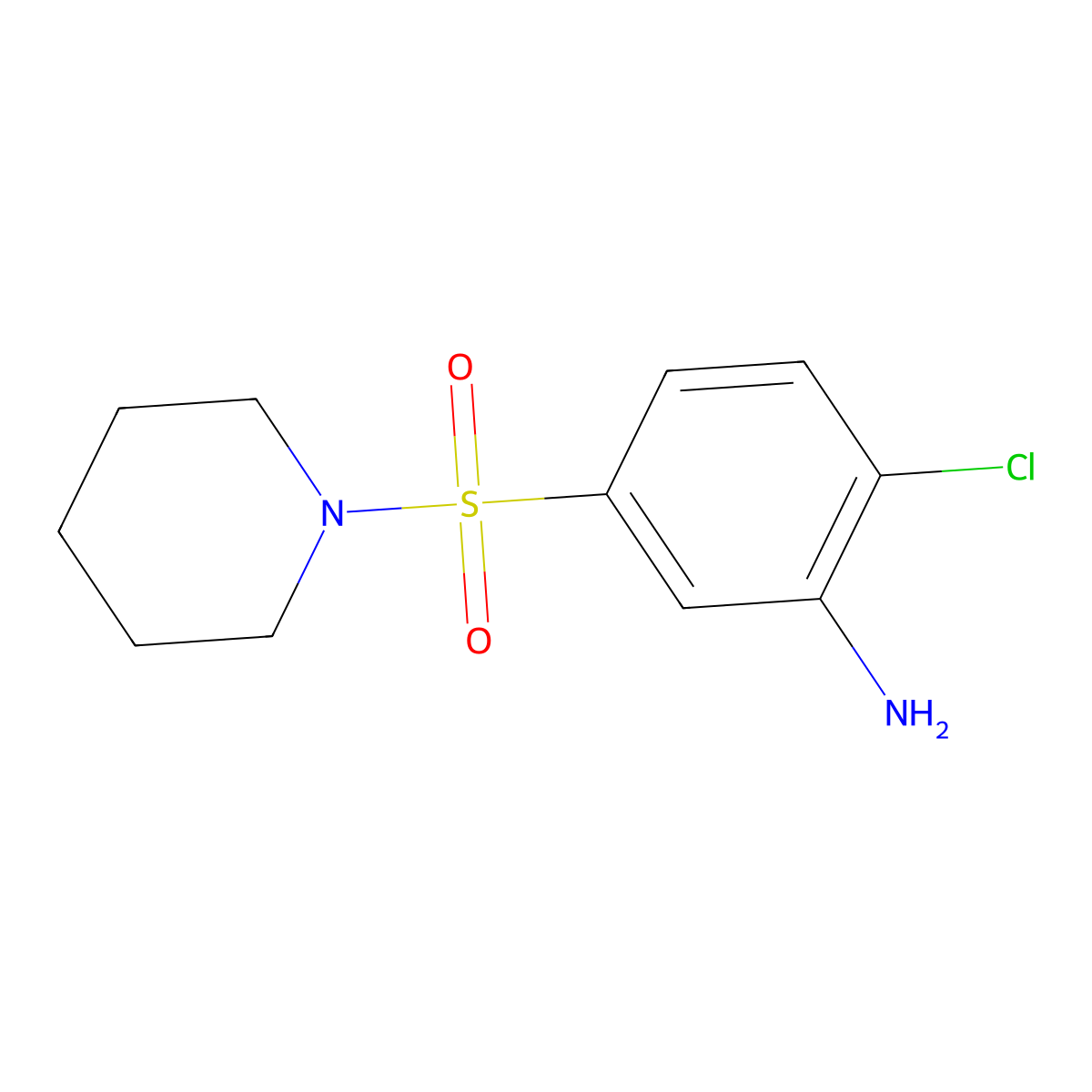 2-Chloro-5-(piperidine-1-sulfonyl)aniline molecular structure, CAS 328028-22-4
