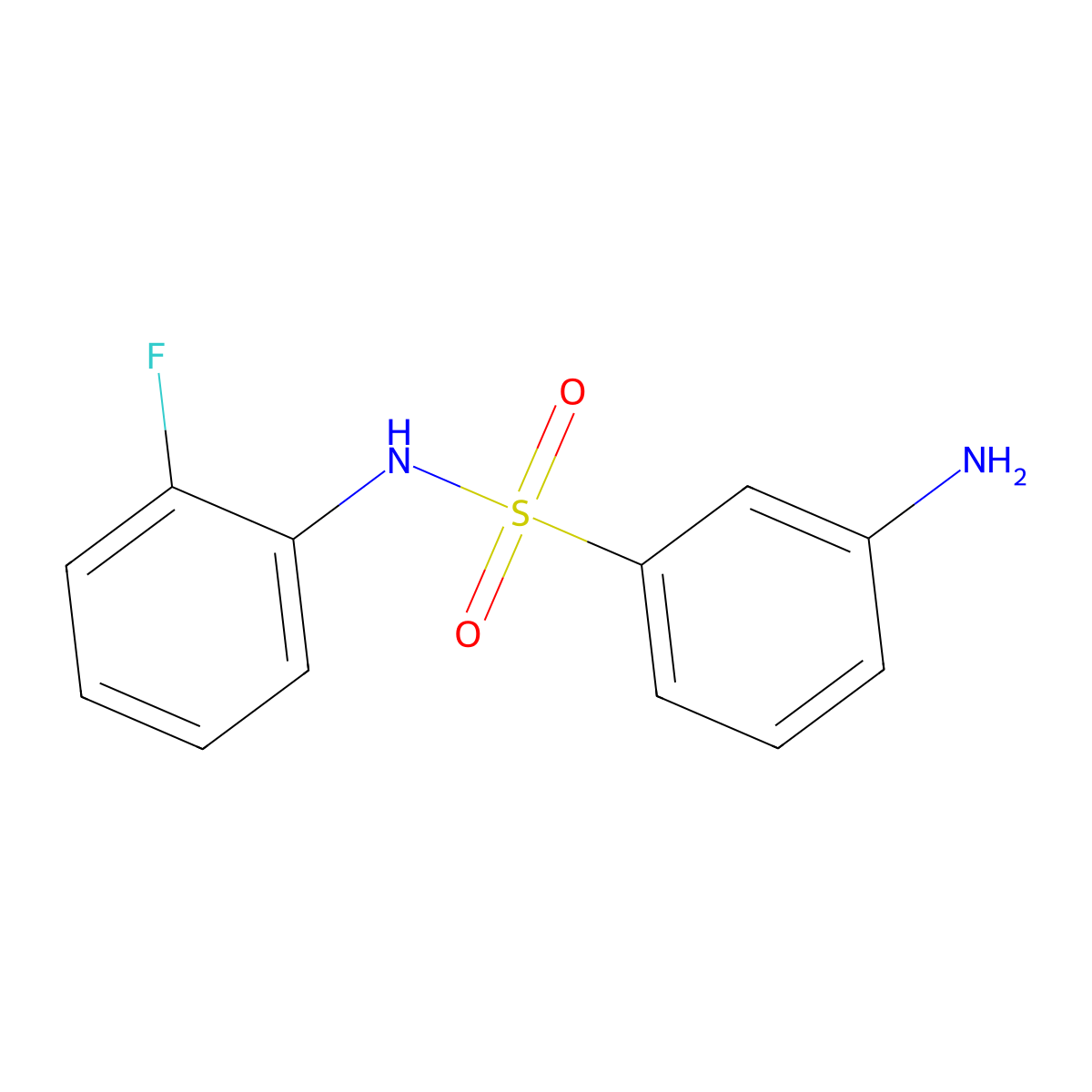 3-Amino-N-(2-fluoro-phenyl)-benzenesulfonamide molecular structure, CAS 328028-26-8