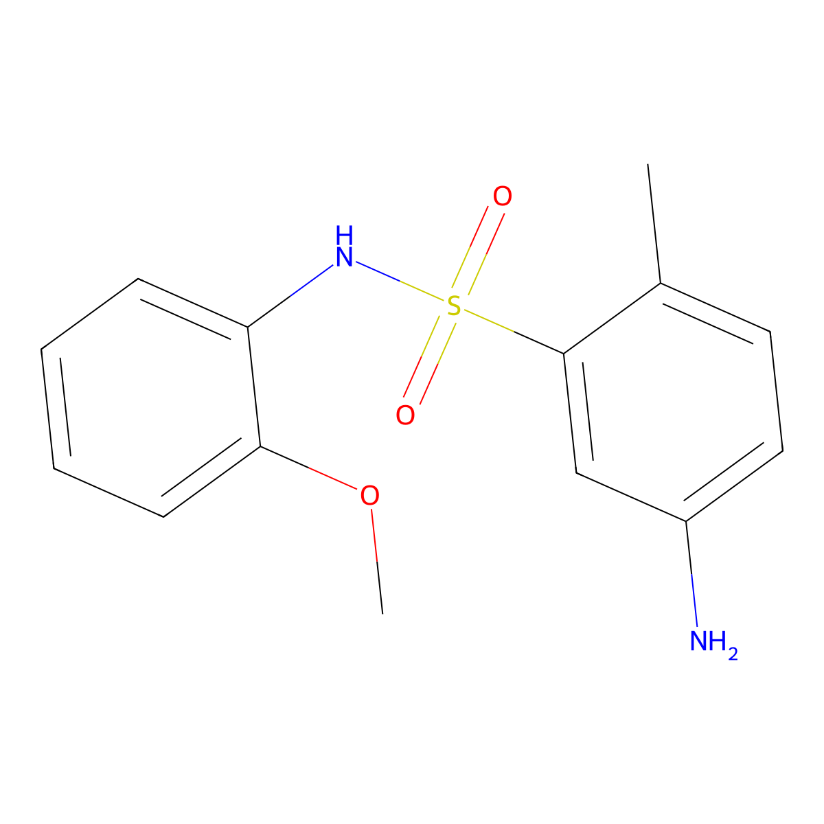 5-Amino-N-(2-methoxyphenyl)-2-methylbenzenesulfonamide molecular structure, CAS 328028-39-3