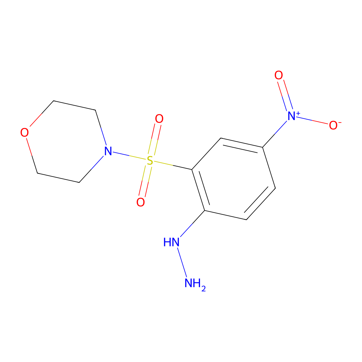 4-(2-Hydrazinyl-5-nitrobenzenesulfonyl)morpholine molecular structure, CAS 328028-49-5