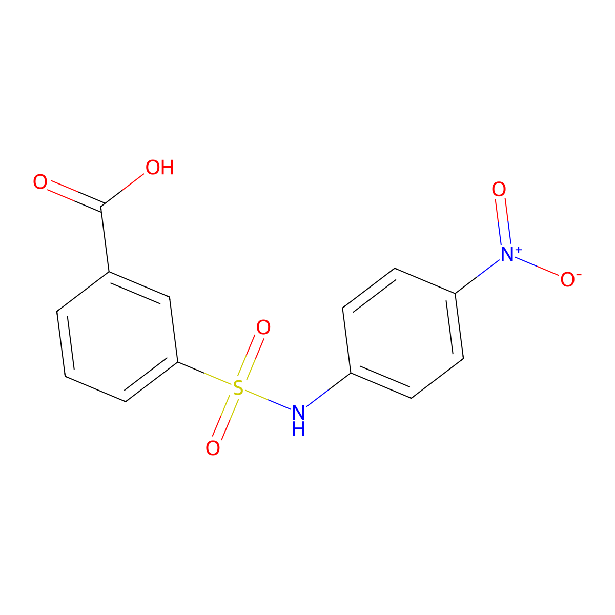 3-[(4-nitrophenyl)sulfamoyl]benzoic Acid molecular structure, CAS 328028-57-5