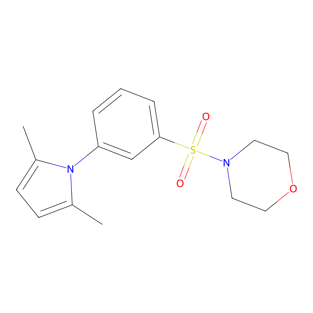 4-[3-(2,5-dimethyl-1H-pyrrol-1-yl)benzenesulfonyl]morpholine molecular structure, CAS 328028-65-5