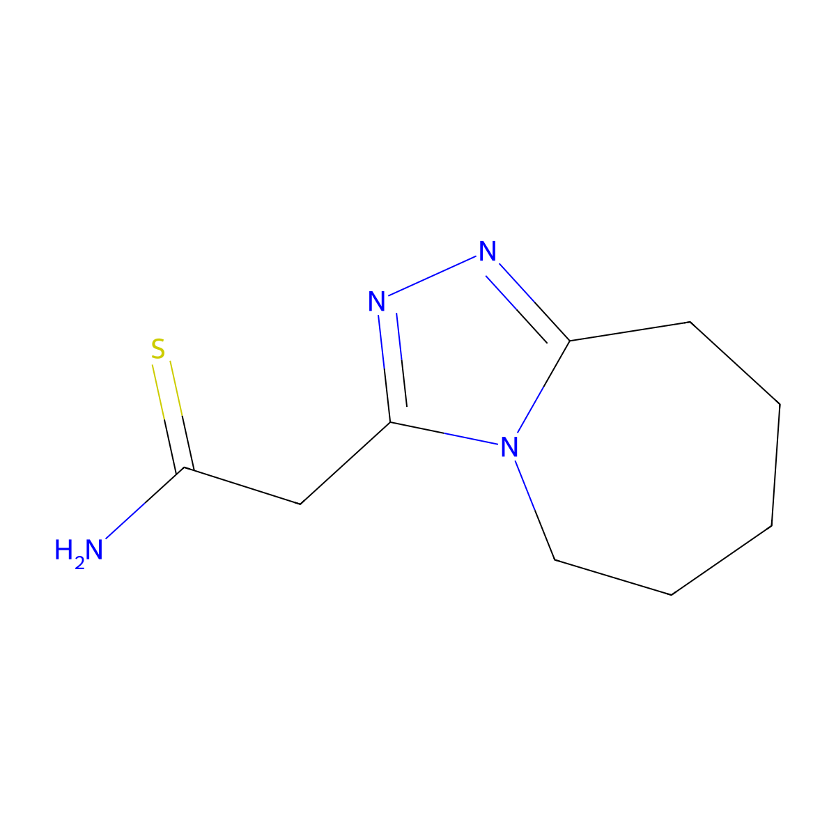 2-{5H,6H,7H,8H,9H-[1,2,4]triazolo[4,3-a]azepin-3-yl}ethanethioamide molecular structure, CAS 328029-00-1