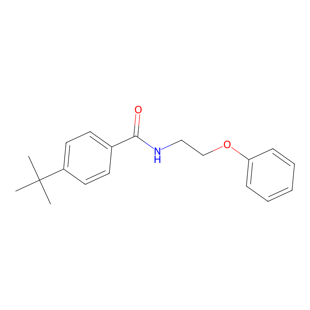 4-tert-butyl-N-(2-phenoxyethyl)benzamide molecular structure, CAS 328029-37-4