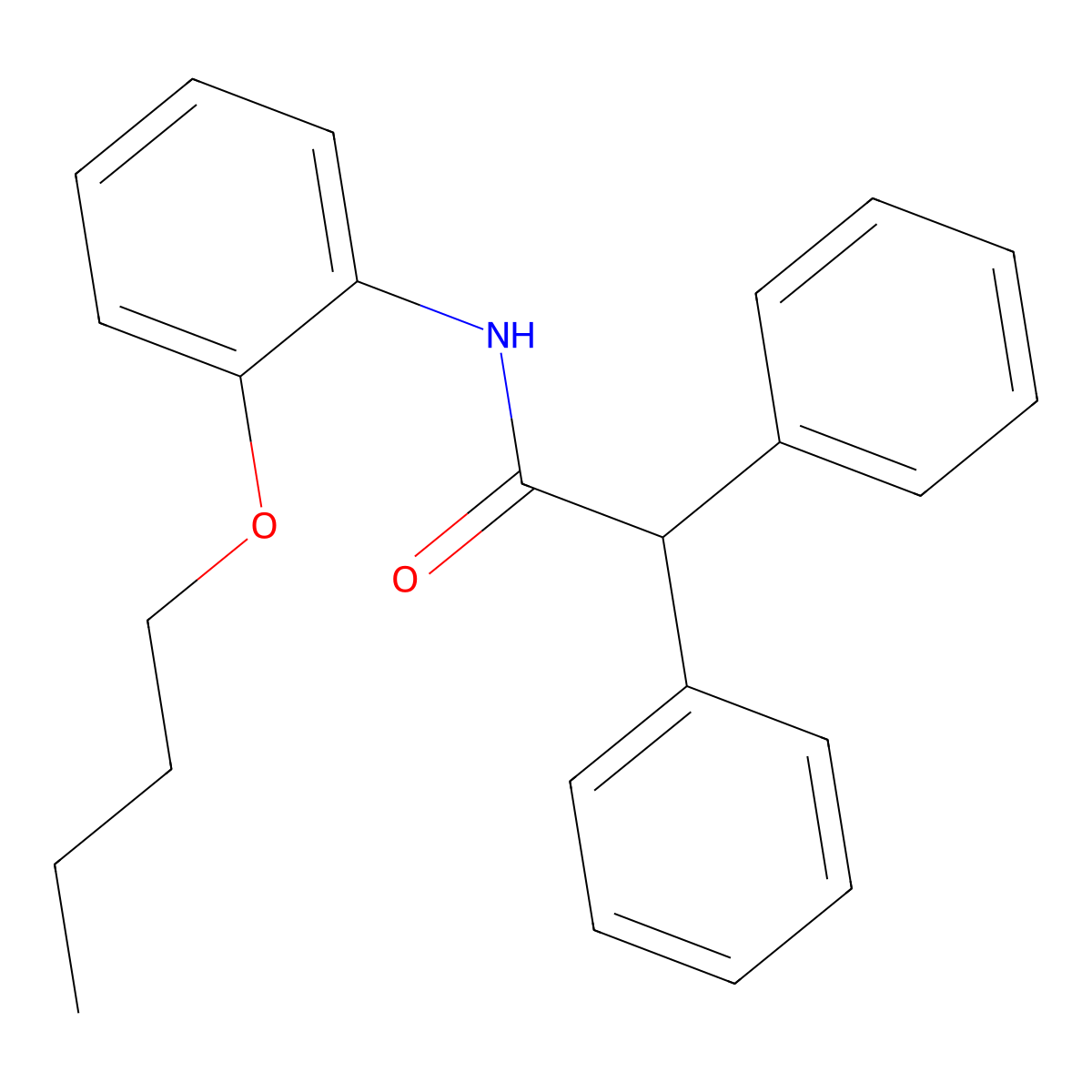 N-(2-butoxyphenyl)-2,2-diphenylacetamide molecular structure, CAS 328029-43-2
