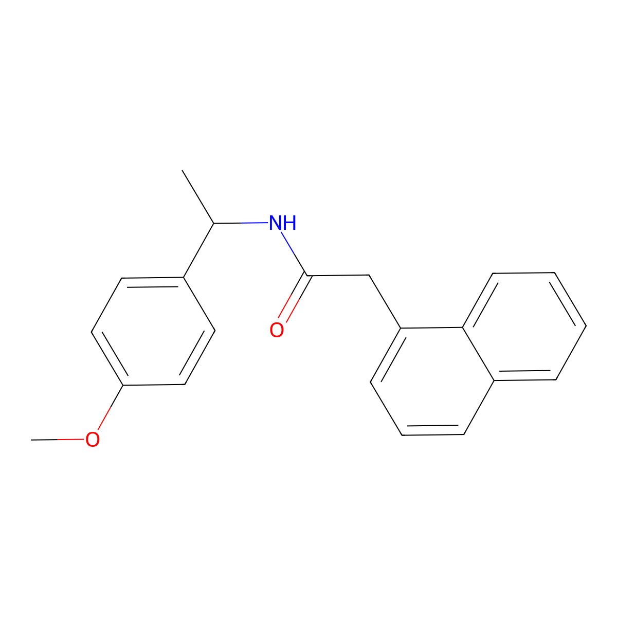 N-[1-(4-methoxyphenyl)ethyl]-2-naphthalen-1-ylacetamide molecular structure, CAS 328029-46-5