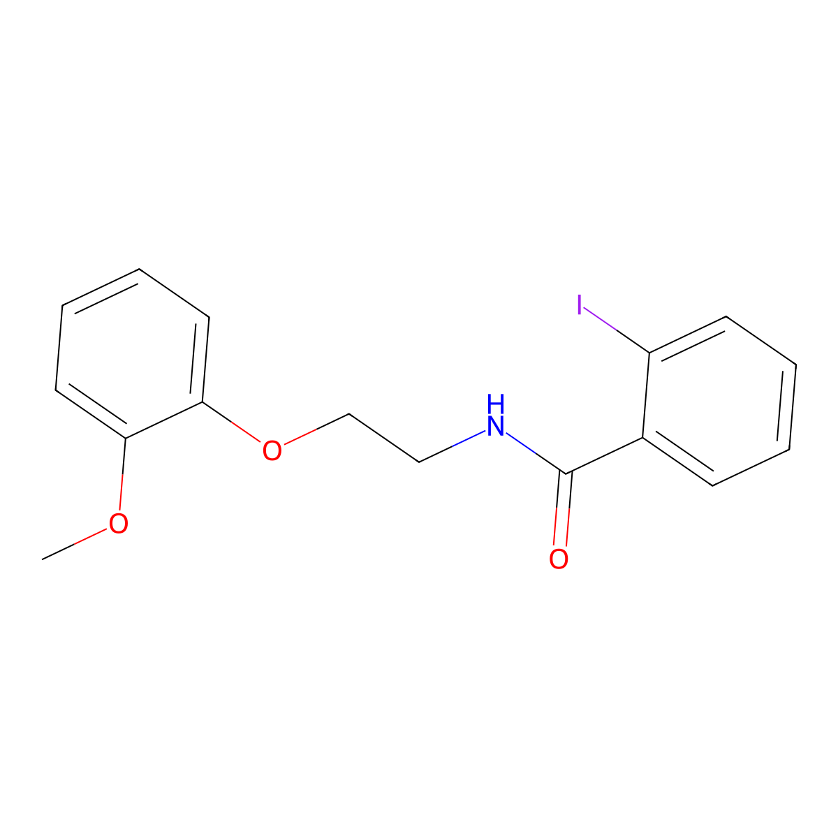 2-iodo-N-[2-(2-methoxyphenoxy)ethyl]benzamide molecular structure, CAS 328029-60-3