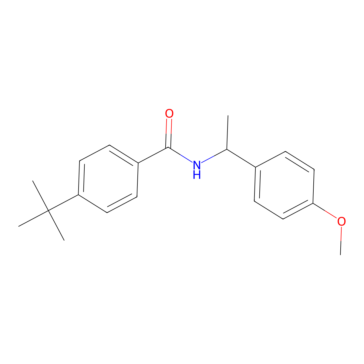 4-tert-butyl-N-[1-(4-methoxyphenyl)ethyl]benzamide molecular structure, CAS 328029-69-2