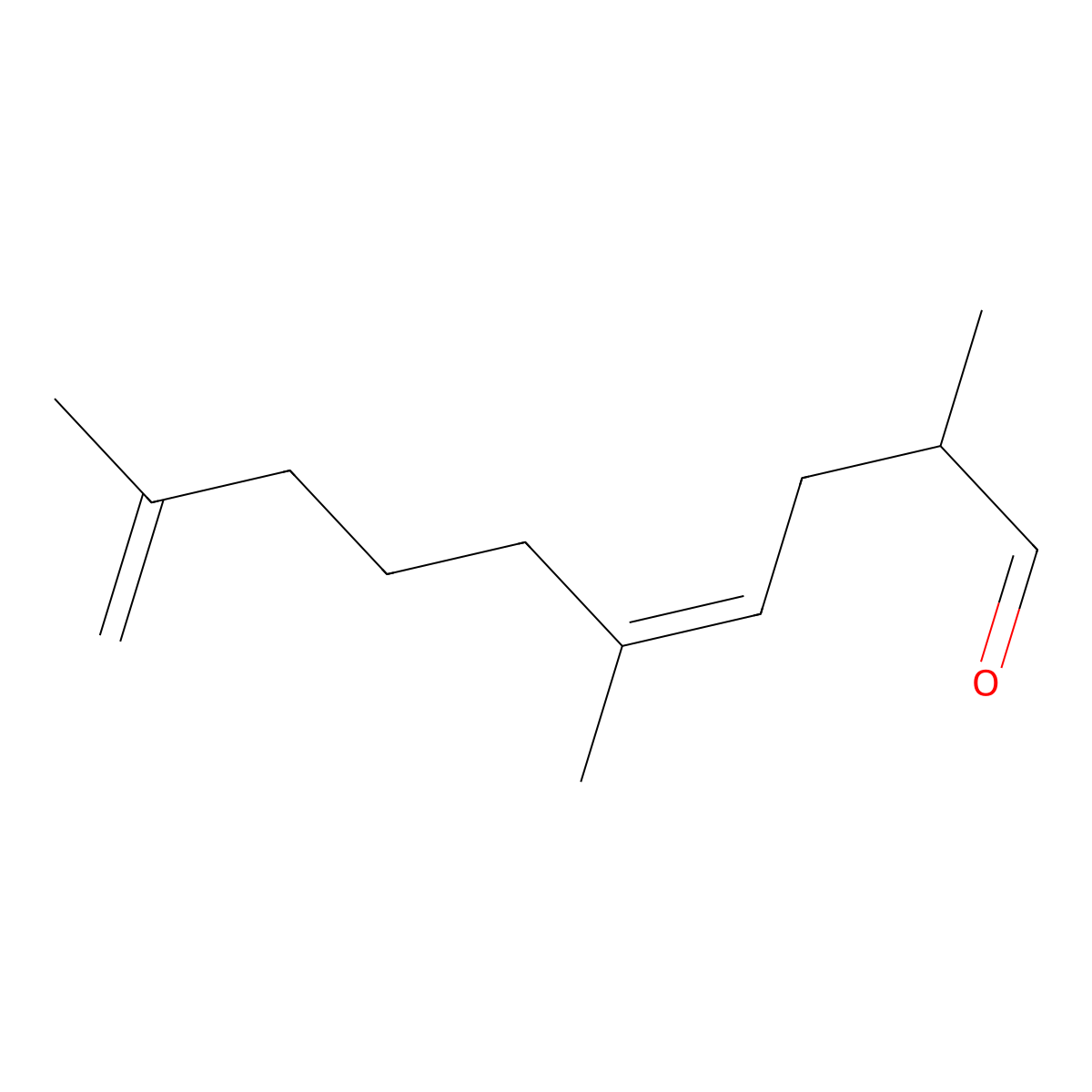 4,9-Decadienal, 2,5,9-trimethyl- molecular structure, CAS 32803-39-7