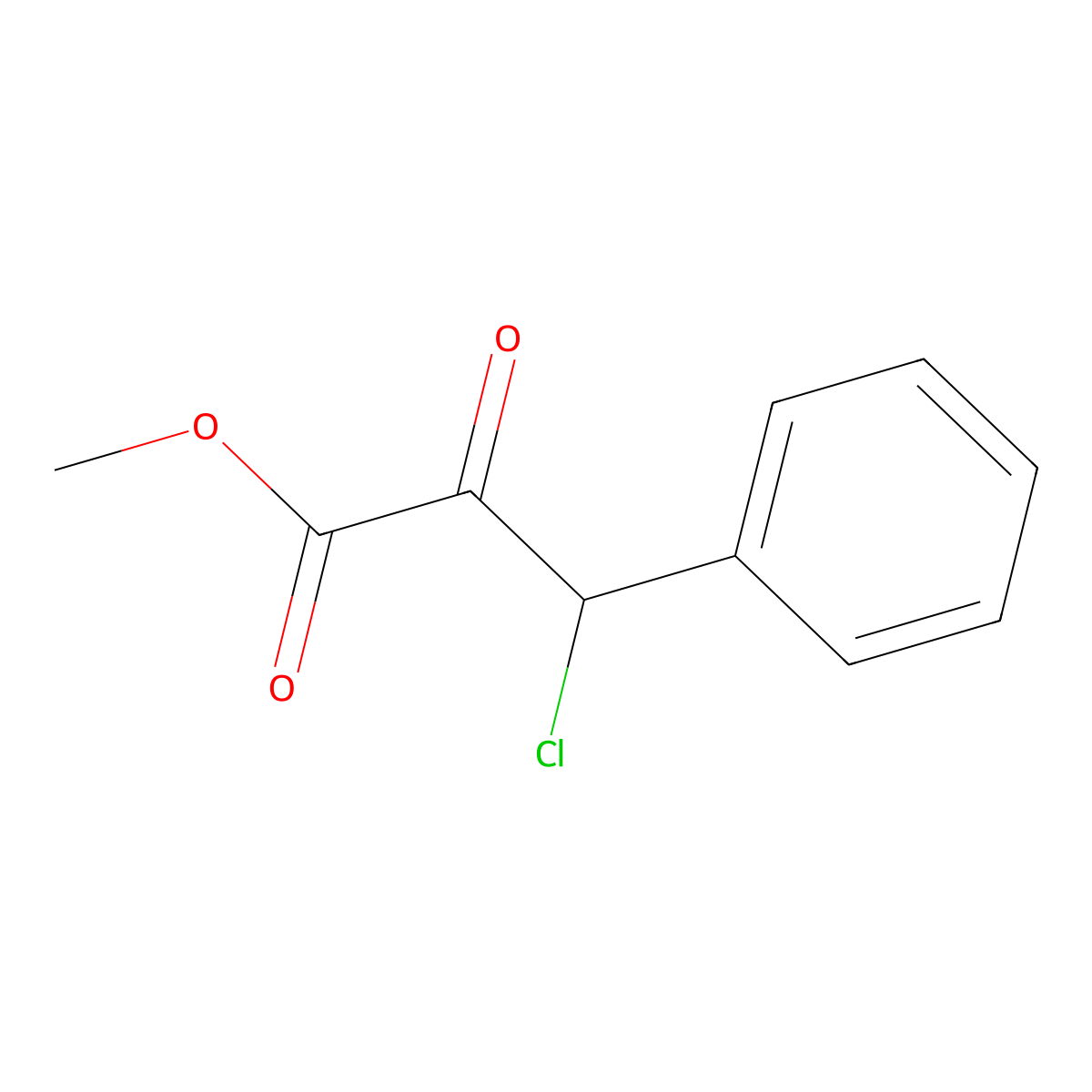 Methyl 3-chloro-2-oxo-3-phenylpropanoate molecular structure, CAS 32803-73-9