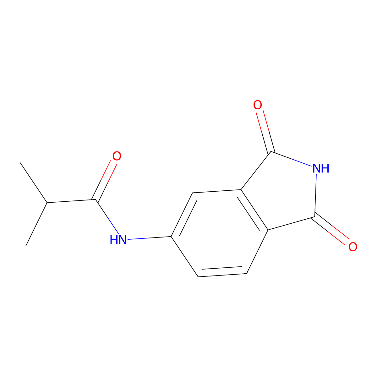 N-(1,3-dioxoisoindolin-5-yl)isobutyramide molecular structure, CAS 328032-47-9