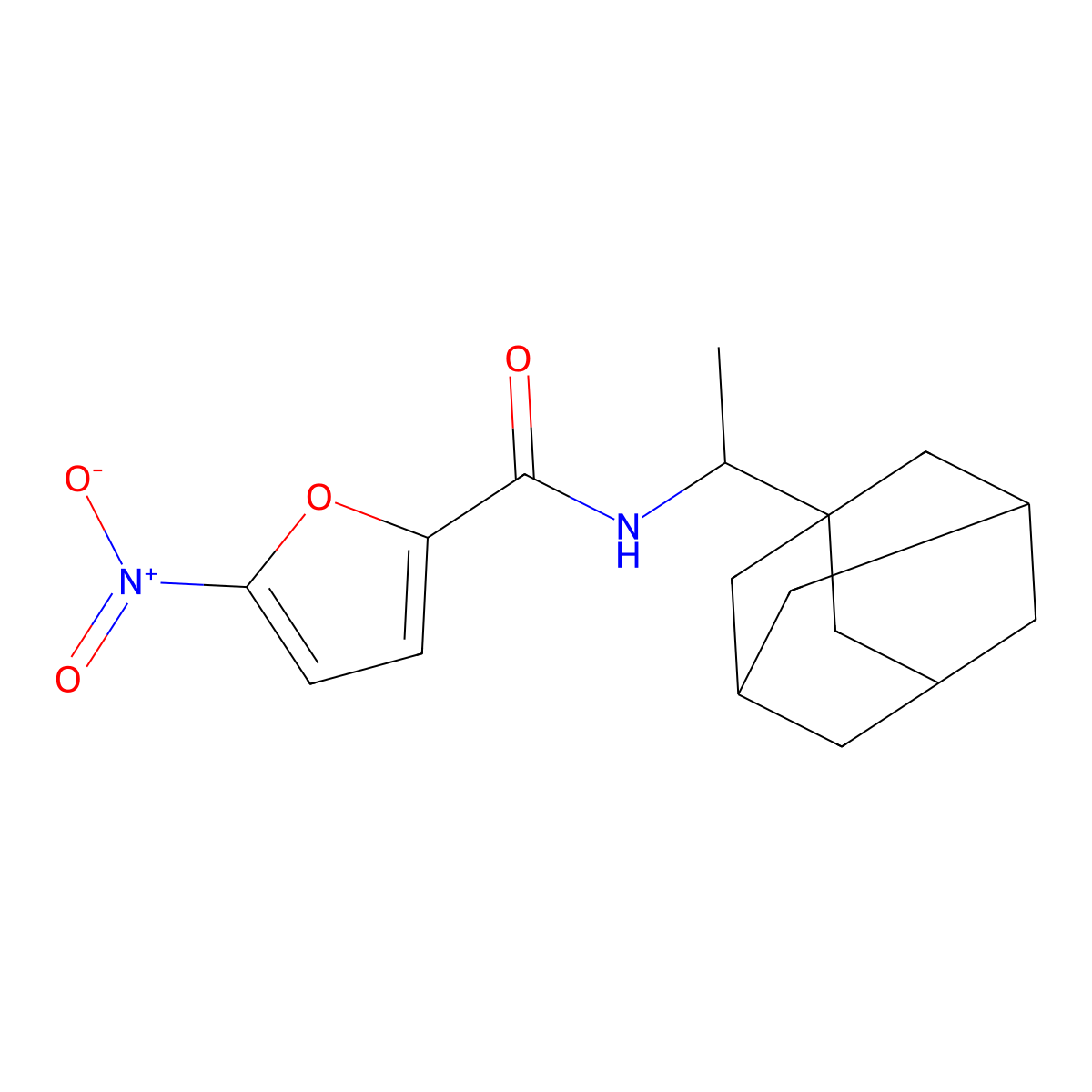 N-[1-(1-adamantyl)ethyl]-5-nitrofuran-2-carboxamide molecular structure, CAS 328032-49-1