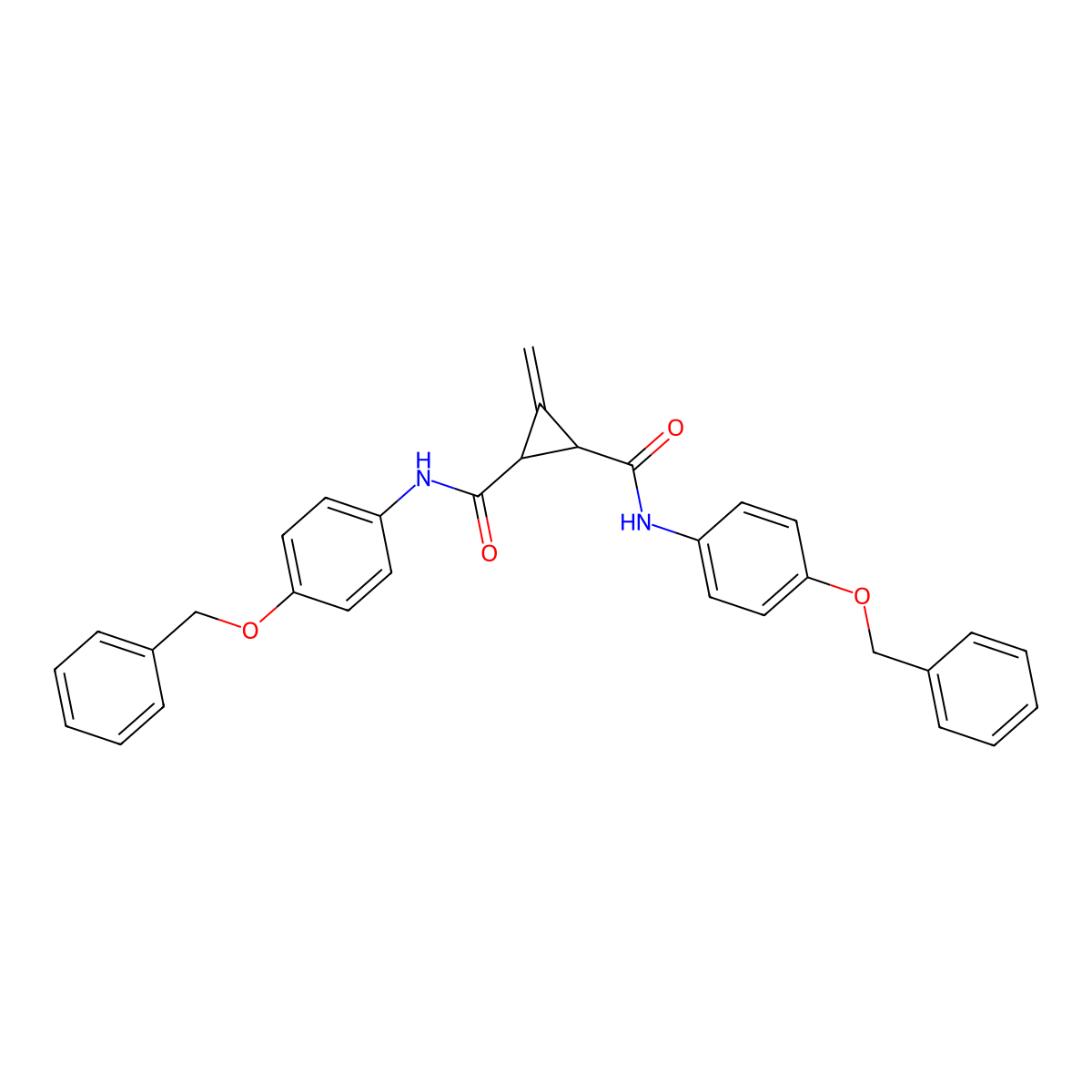 N1,N2-bis[4-(benzyloxy)phenyl]-3-methylidenecyclopropane-1,2-dicarboxamide molecular structure, CAS 328034-64-6