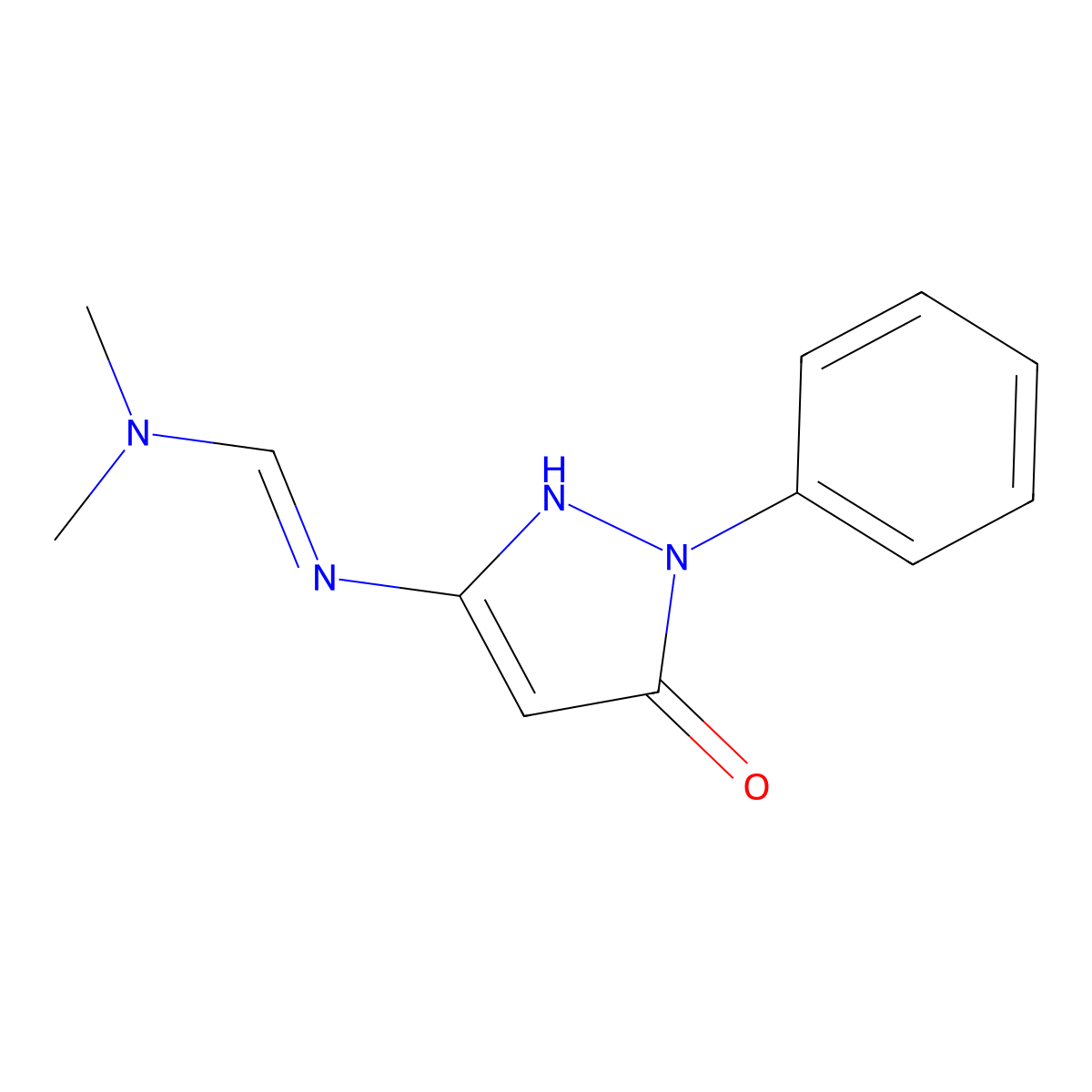 N,N-Dimethyl-N'-(5-oxo-1-phenyl-2,5-dihydro-1H-pyrazol-3-yl)formimidamide molecular structure, CAS 328035-71-8