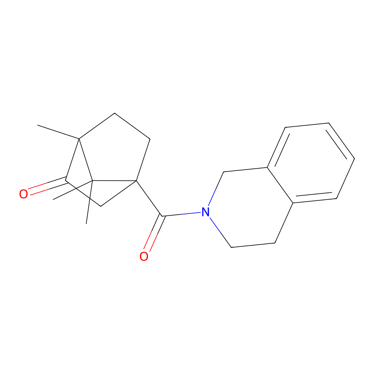 4-(3,4-Dihydro-2(1H)-isoquinolinylcarbonyl)-1,7,7-trimethylbicyclo[2.2.1]heptan-2-one molecular structure, CAS 328037-25-8