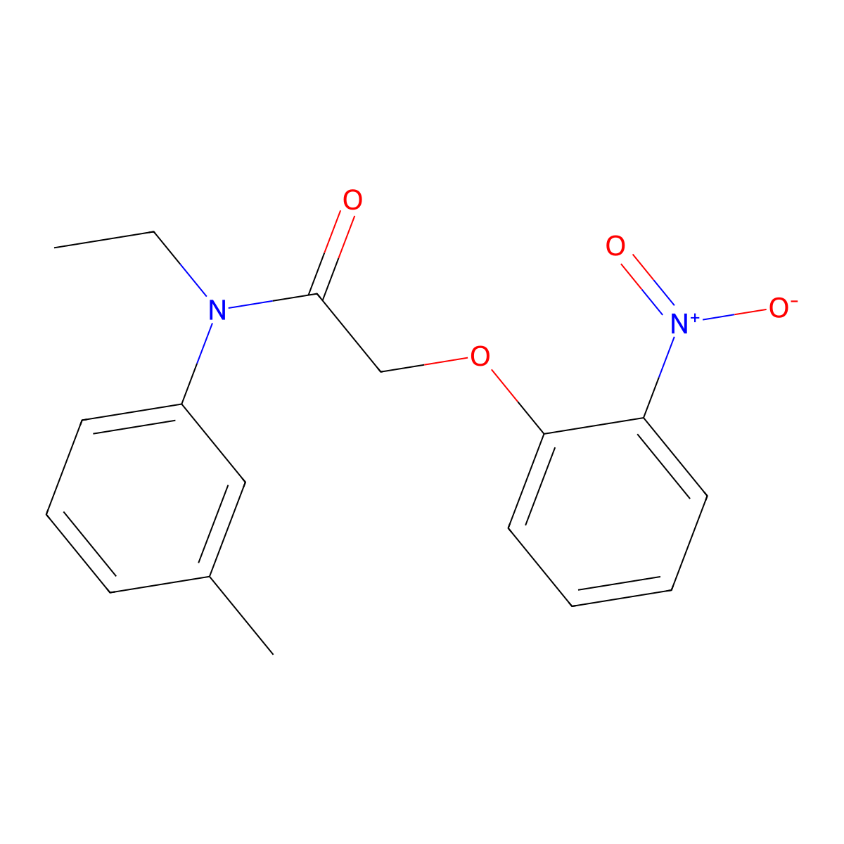 N-ethyl-N-(3-methylphenyl)-2-(2-nitrophenoxy)acetamide molecular structure, CAS 328037-36-1