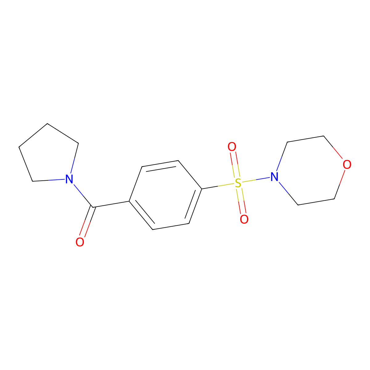 4-(Morpholin-4-ylsulfonyl)phenyl pyrrolidinyl ketone molecular structure, CAS 328038-37-5