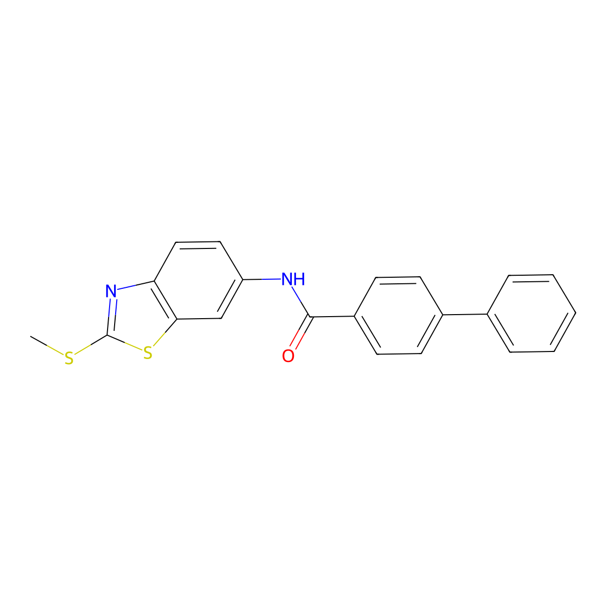 N-(2-(methylthio)benzo[d]thiazol-6-yl)-[1,1'-biphenyl]-4-carboxamide molecular structure, CAS 328038-48-8