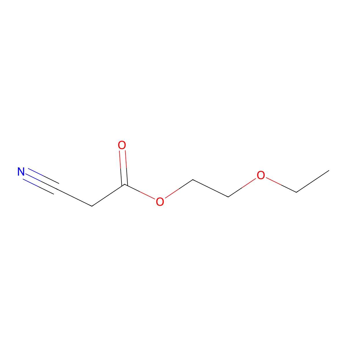2-Ethoxyethyl cyanoacetate molecular structure, CAS 32804-77-6