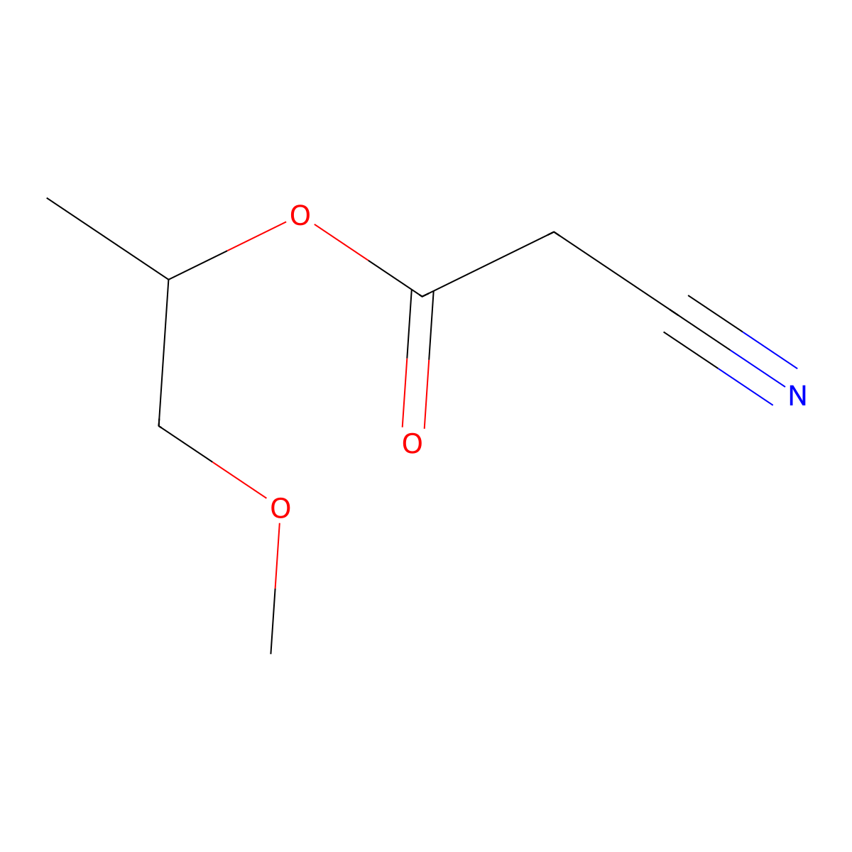 2-Methoxy-1-methylethyl cyanoacetate molecular structure, CAS 32804-79-8
