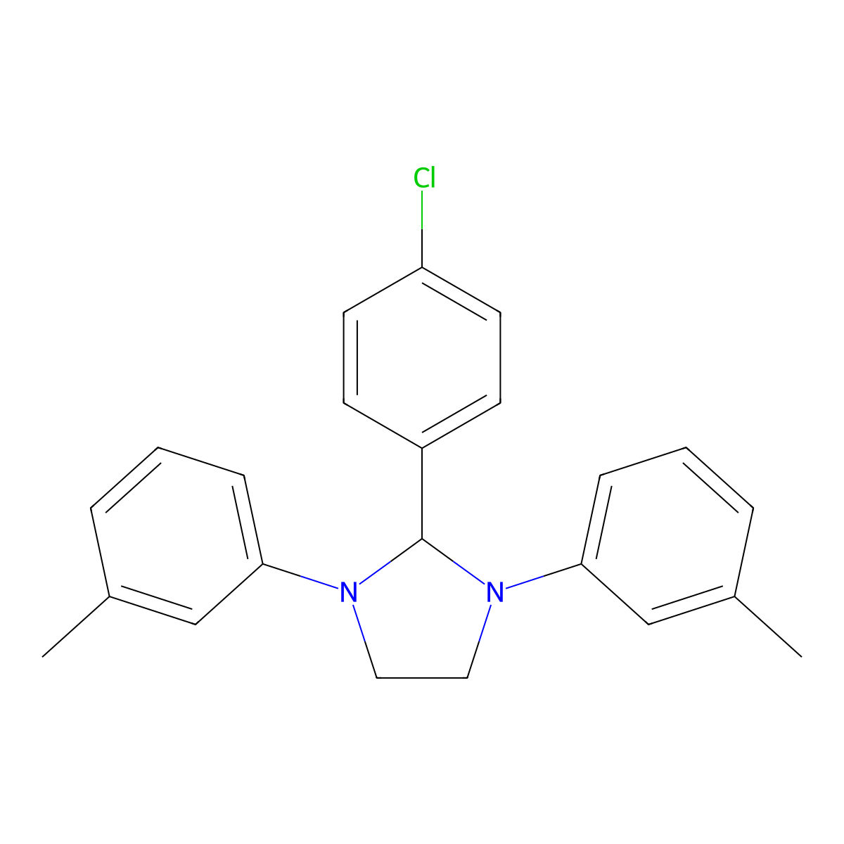 2-(4-Chlorophenyl)-1,3-bis(3-methylphenyl)imidazolidine molecular structure, CAS 328045-94-9