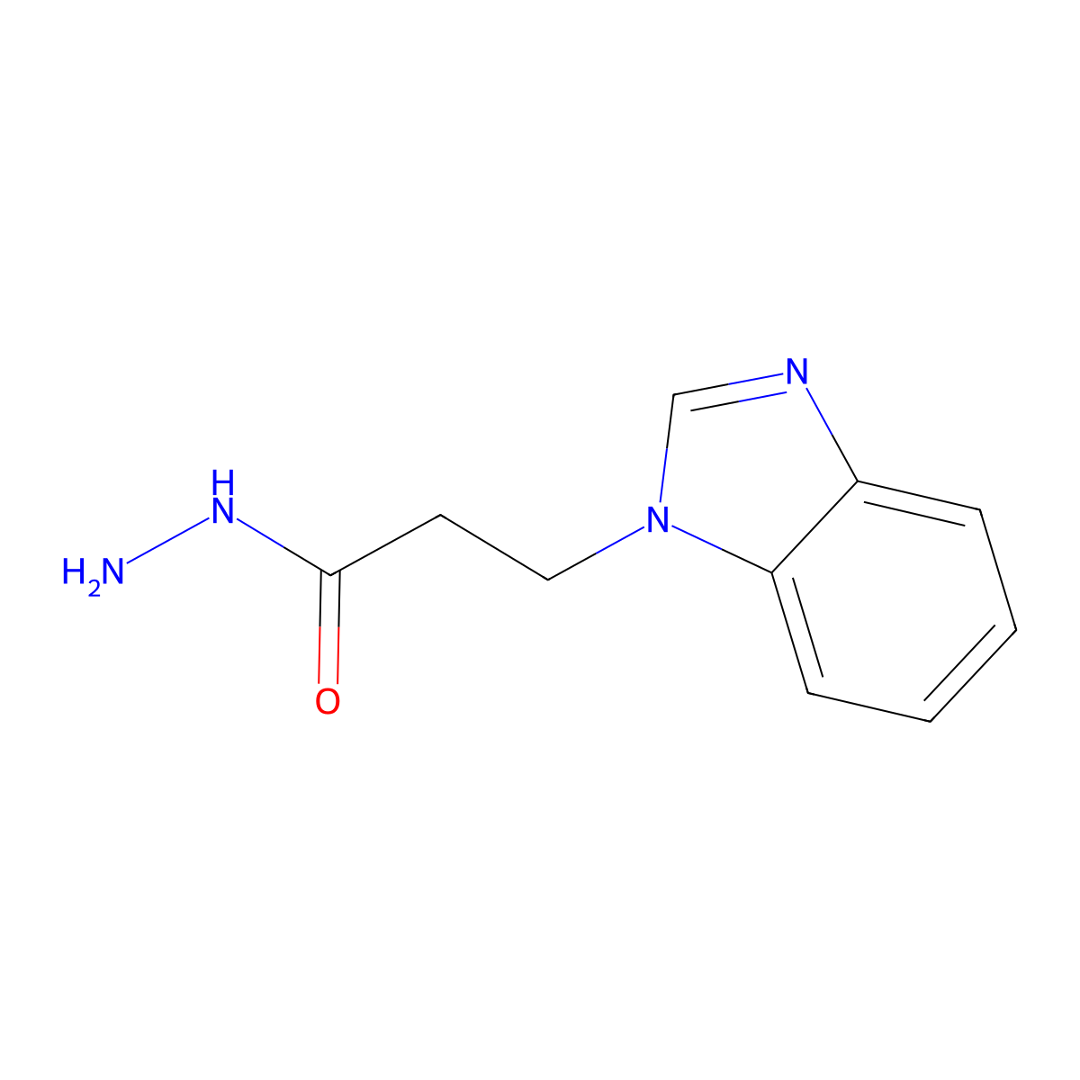 3-(Benzimidazol-1-yl)propanehydrazide molecular structure, CAS 328056-89-9