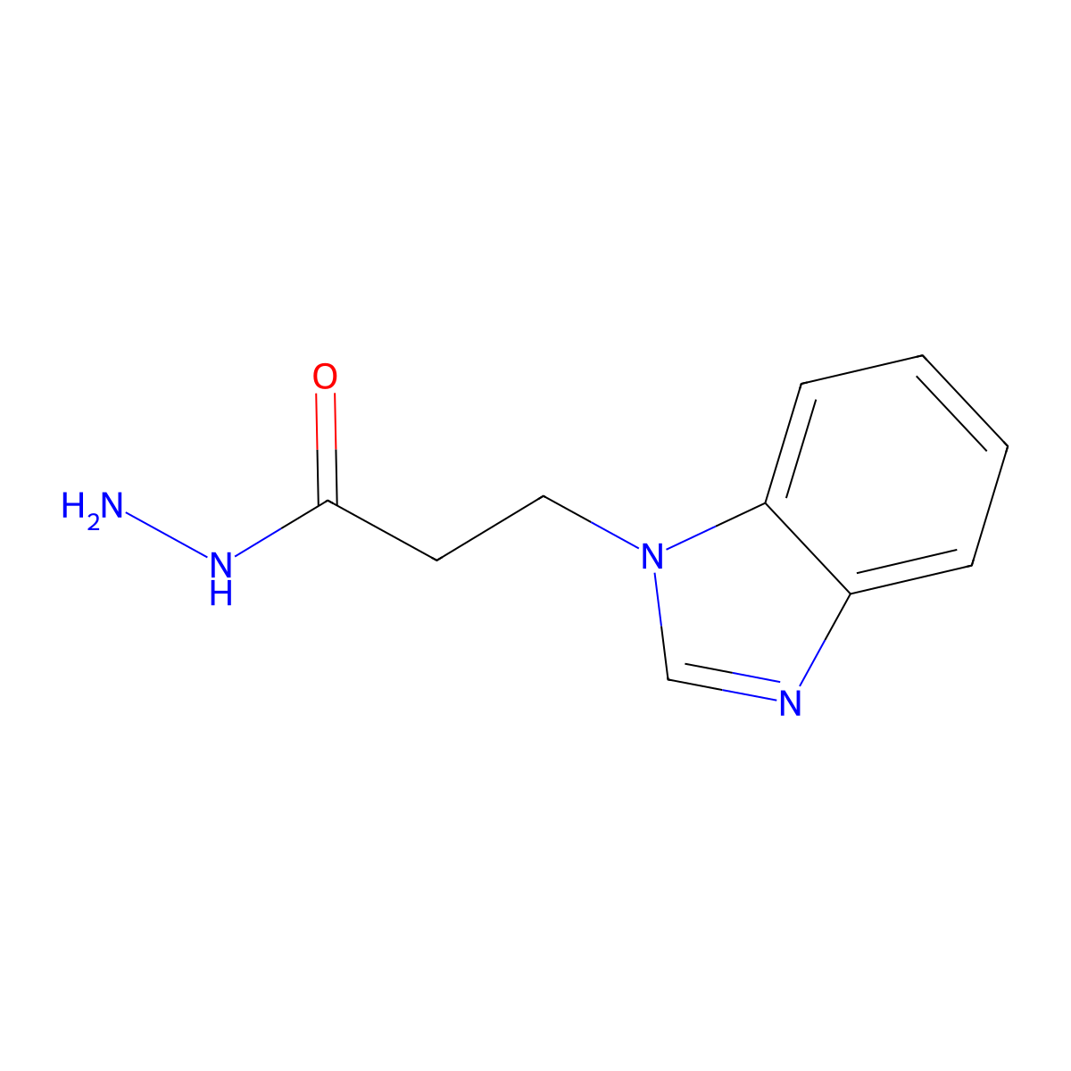 3-(Benzimidazol-1-yl)propanehydrazide molecular structure, CAS 328056-89-9