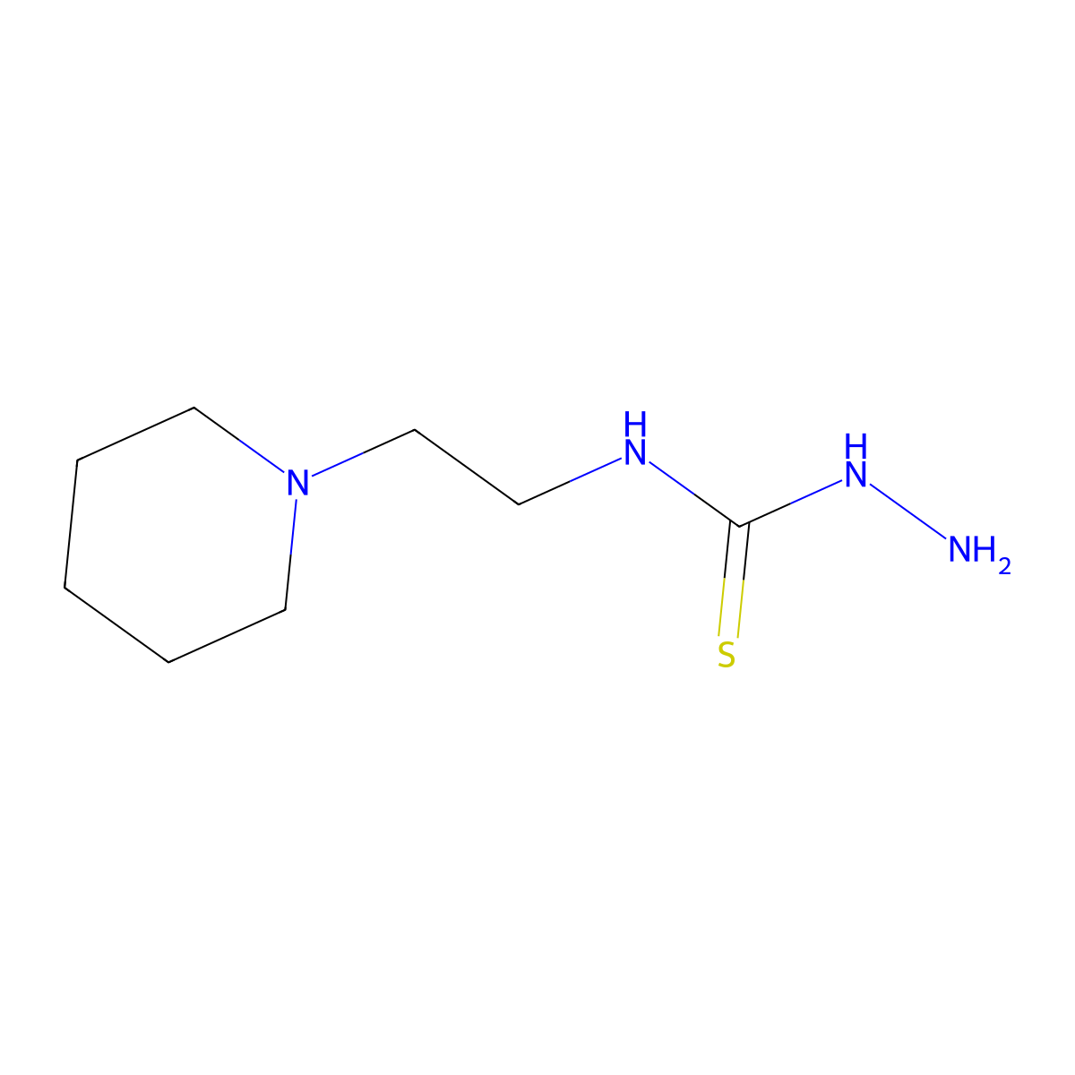 4-(2-Piperidinoethyl)-3-thiosemicarbazide molecular structure, CAS 32806-53-4