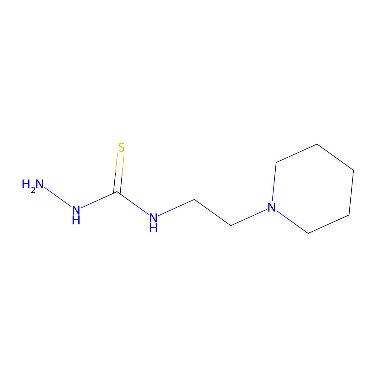4-(2-Piperidinoethyl)-3-thiosemicarbazide molecular structure, CAS 32806-53-4