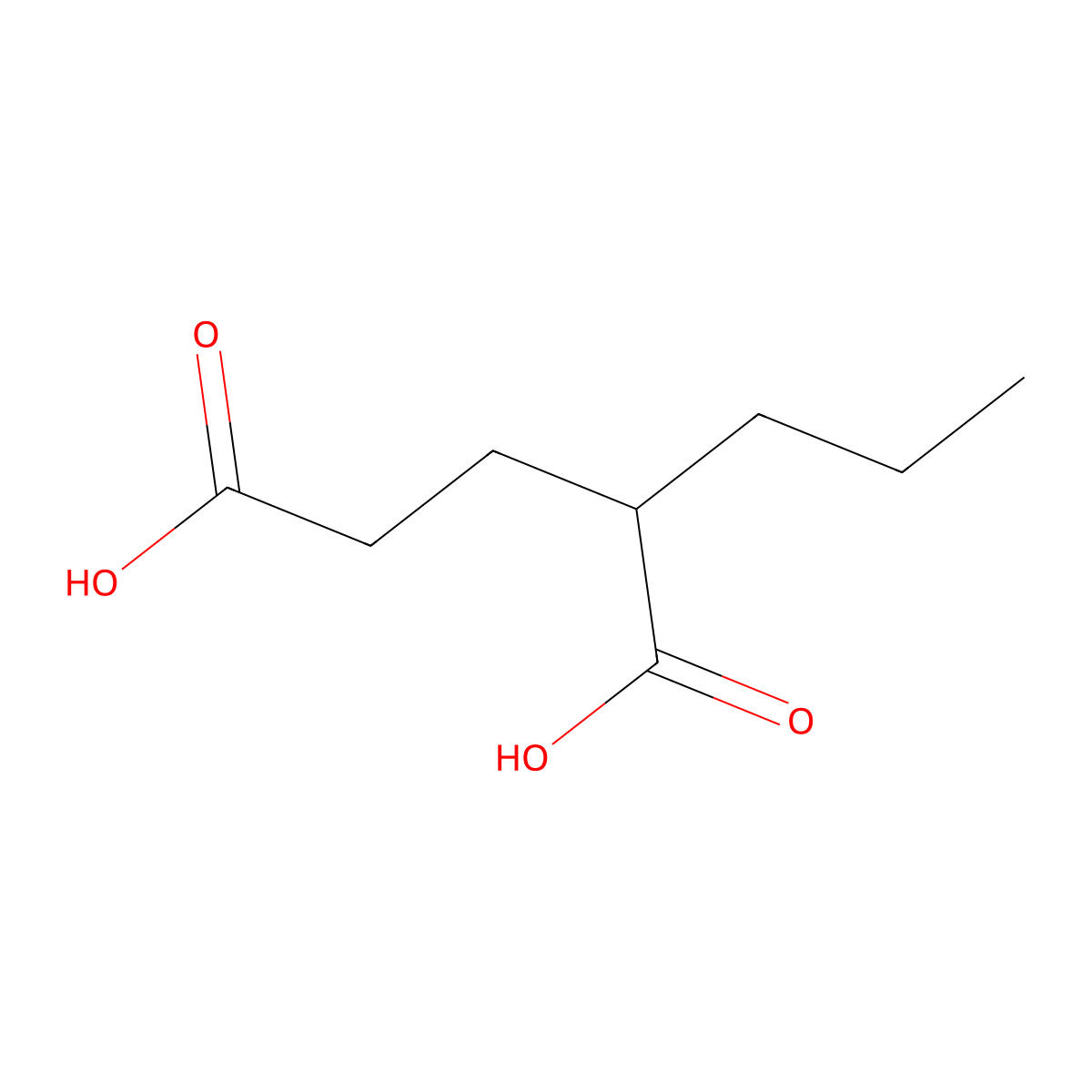 2-Propylglutaric acid molecular structure, CAS 32806-62-5