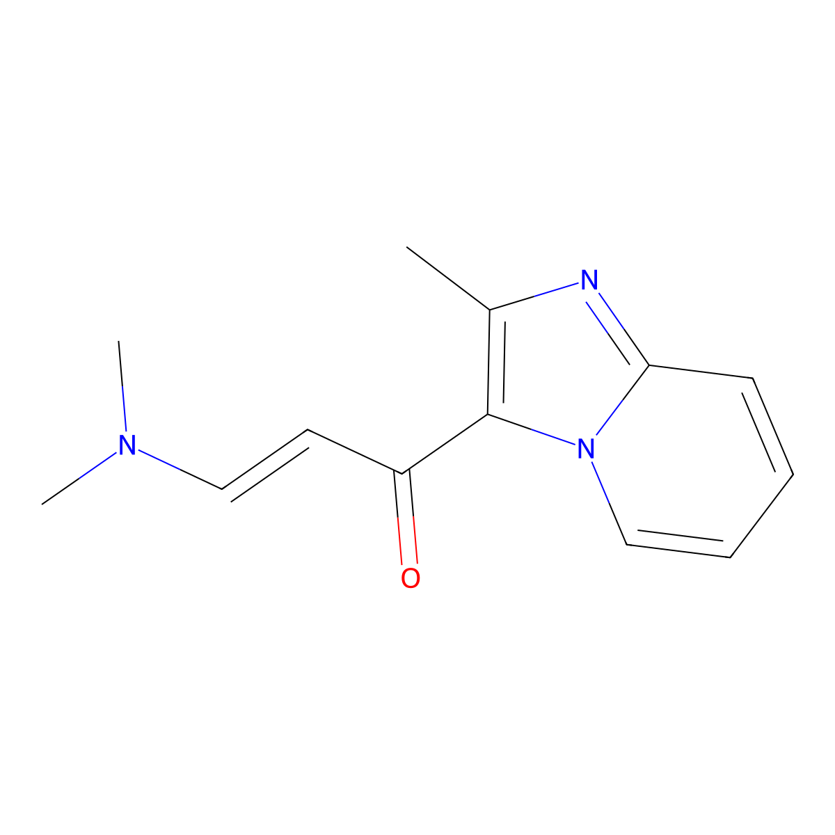 3-(Dimethylamino)-1-(2-methylimidazo[1,2-a]pyridin-3-yl)-2-propen-1-one molecular structure, CAS 328062-28-8