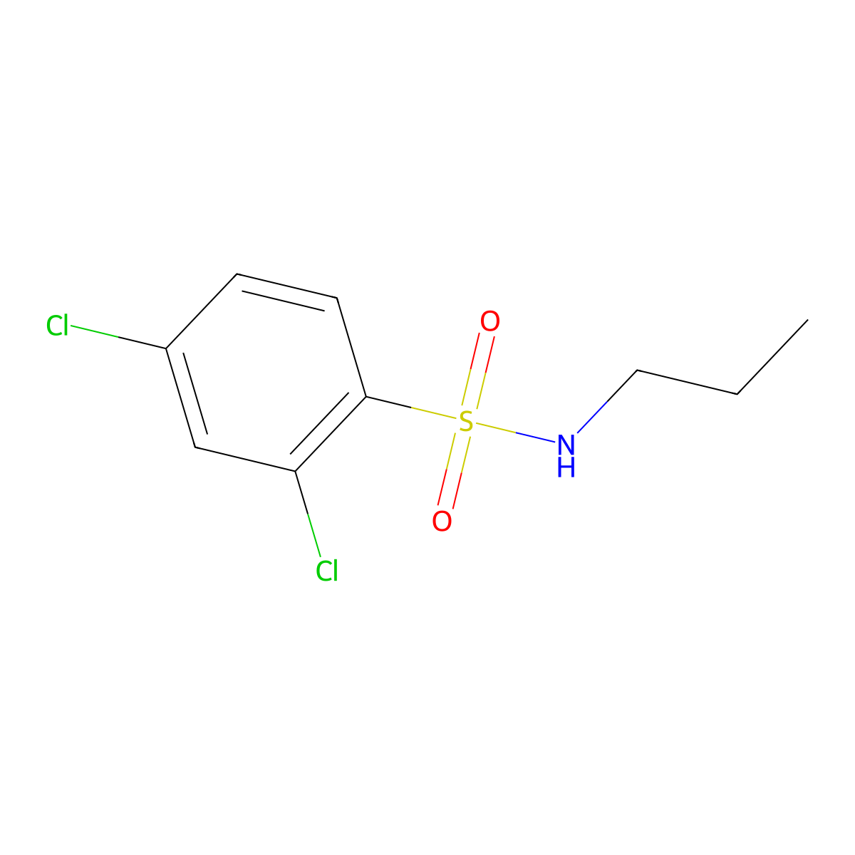 2,4-dichloro-N-propylbenzenesulfonamide molecular structure, CAS 328062-40-4