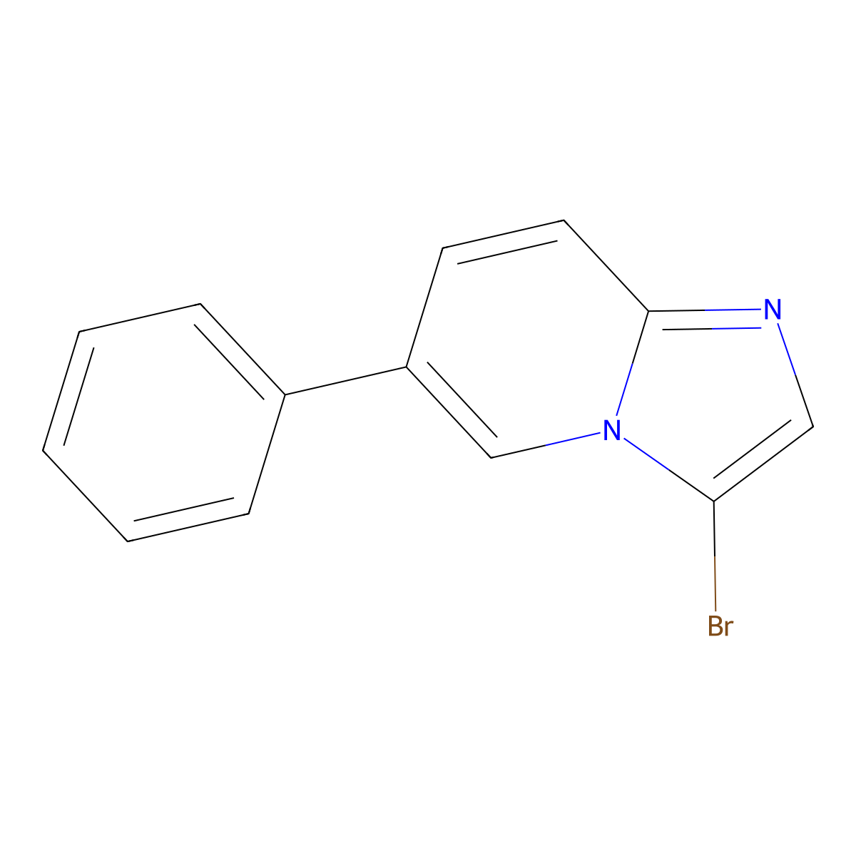 3-Bromo-6-phenylimidazo[1,2-a]pyridine molecular structure, CAS 328062-46-0