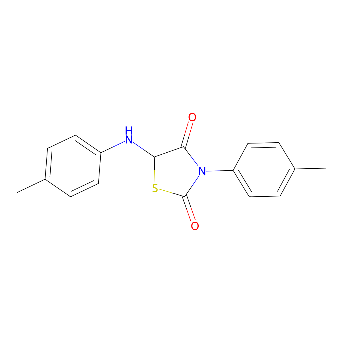3-(4-Methylphenyl)-5-[(4-methylphenyl)amino]-1,3-thiazolidine-2,4-dione molecular structure, CAS 328068-81-1