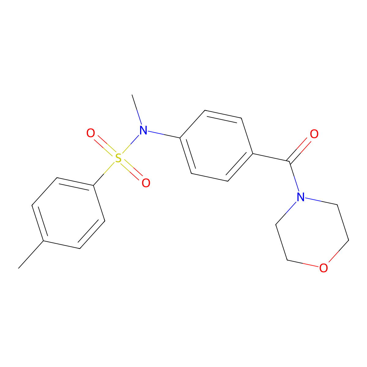 4,N-Dimethyl-N-[4-(morpholine-4-carbonyl)-phenyl]-benzenesulfonamide molecular structure, CAS 328068-82-2