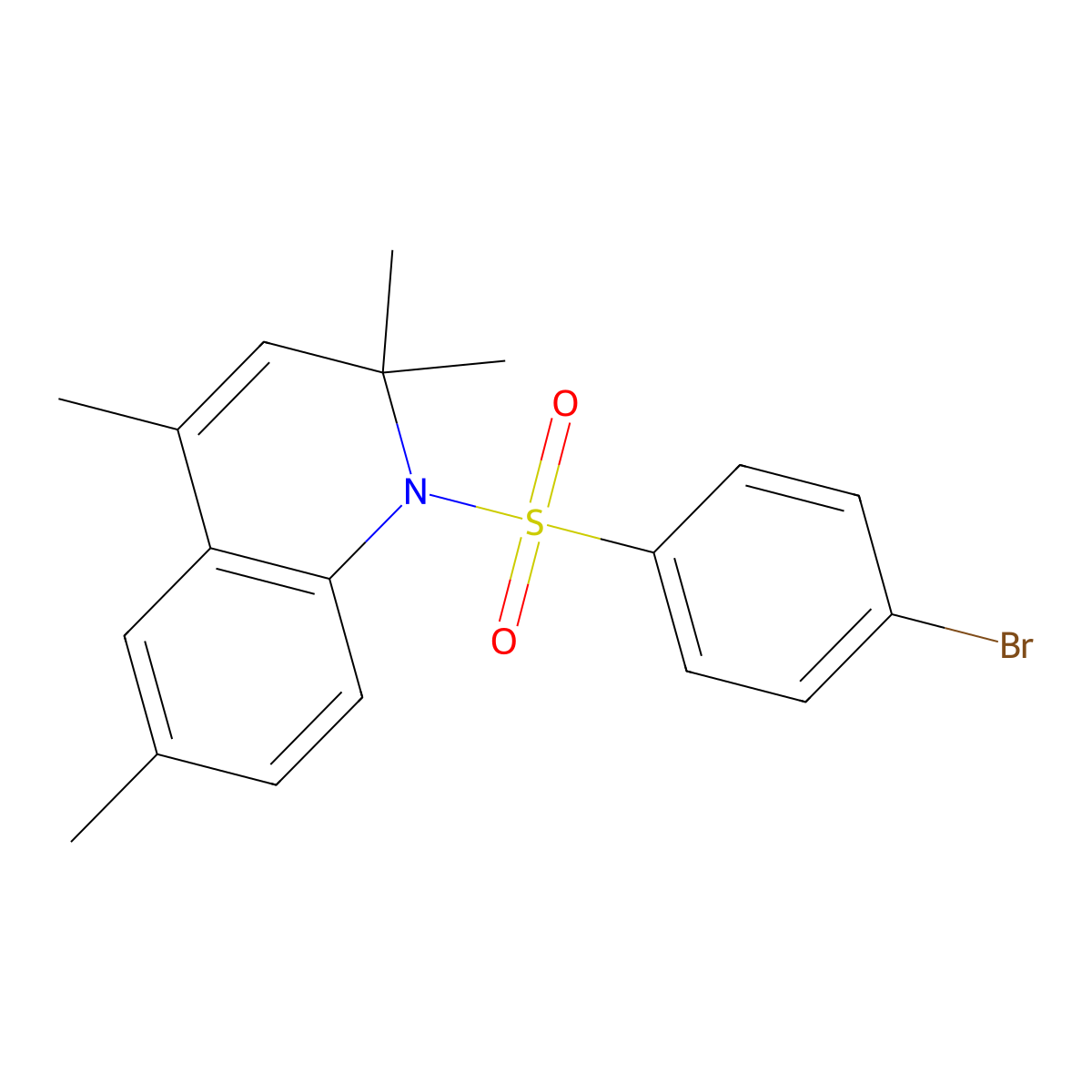 1-[(4-Bromophenyl)sulfonyl]-2,2,4,6-tetramethyl-1,2-dihydroquinoline molecular structure, CAS 328072-21-5