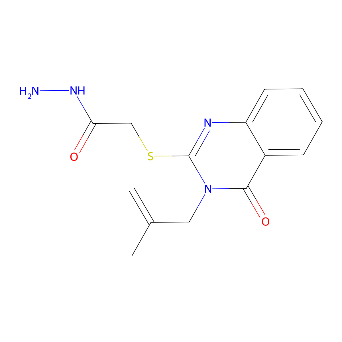 2-{[3-(2-Methylprop-2-en-1-yl)-4-oxo-3,4-dihydroquinazolin-2-yl]thio}acetohydrazide molecular structure, CAS 328076-72-8