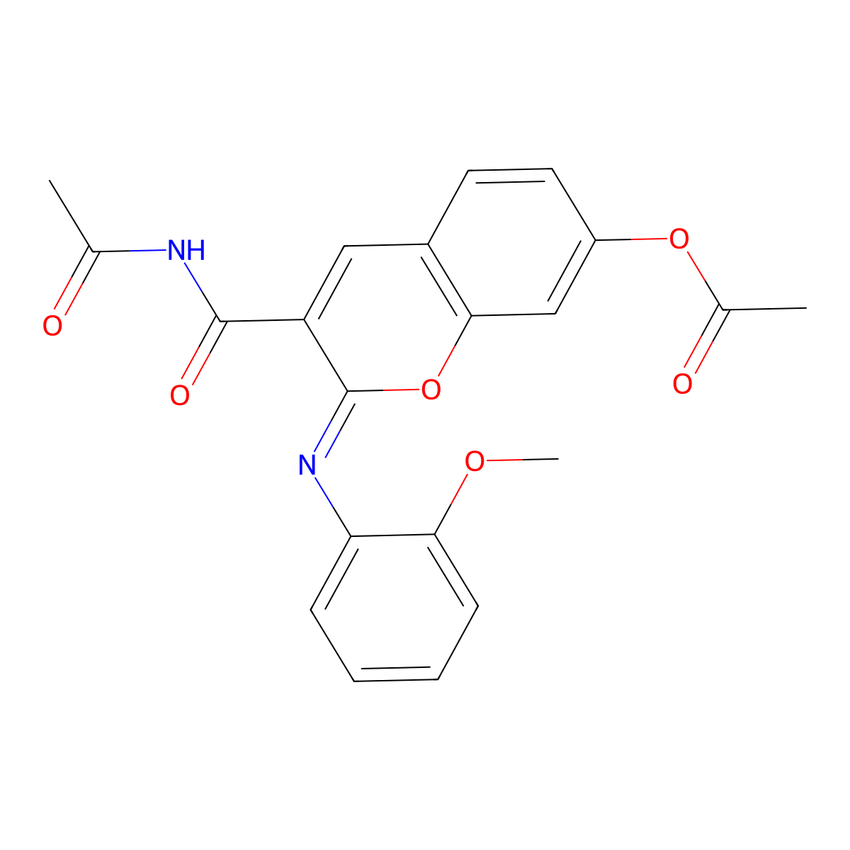 (2Z)-3-(acetylcarbamoyl)-2-[(2-methoxyphenyl)imino]-2H-chromen-7-yl acetate molecular structure, CAS 328077-41-4