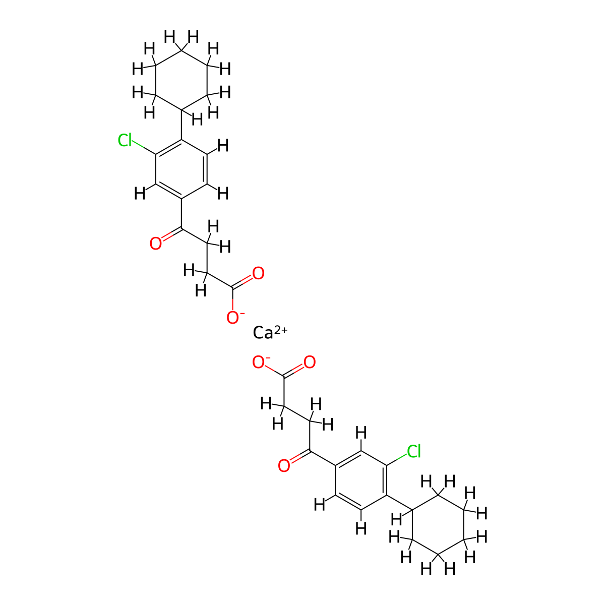 Calcium bucloxate molecular structure, CAS 32808-53-0